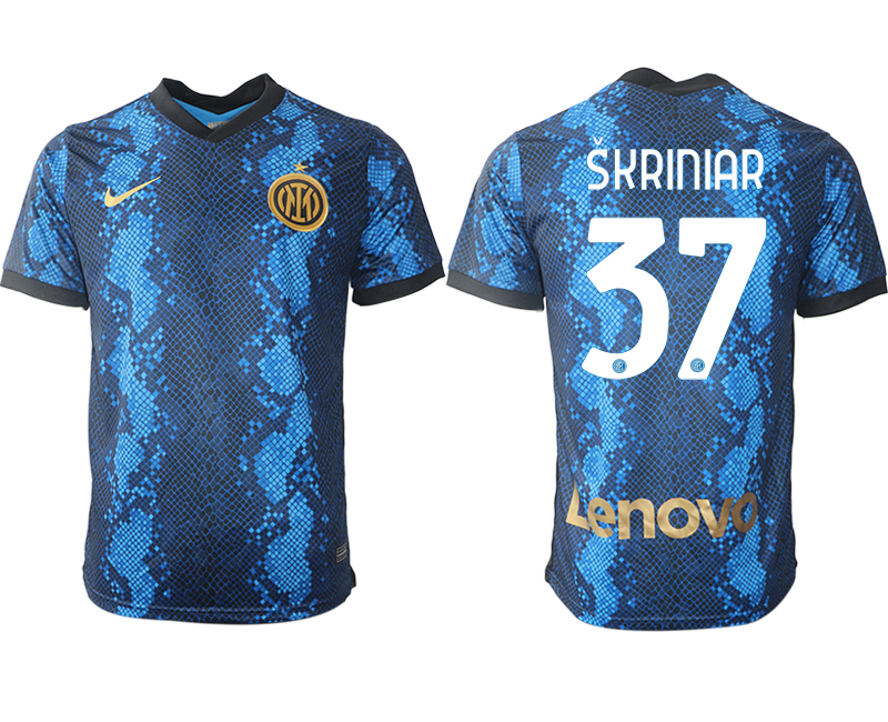 Men 2021-2022 Club Inter Milan home blue aaa versio #37 Nike Soccer Jersey->inter milan jersey->Soccer Club Jersey